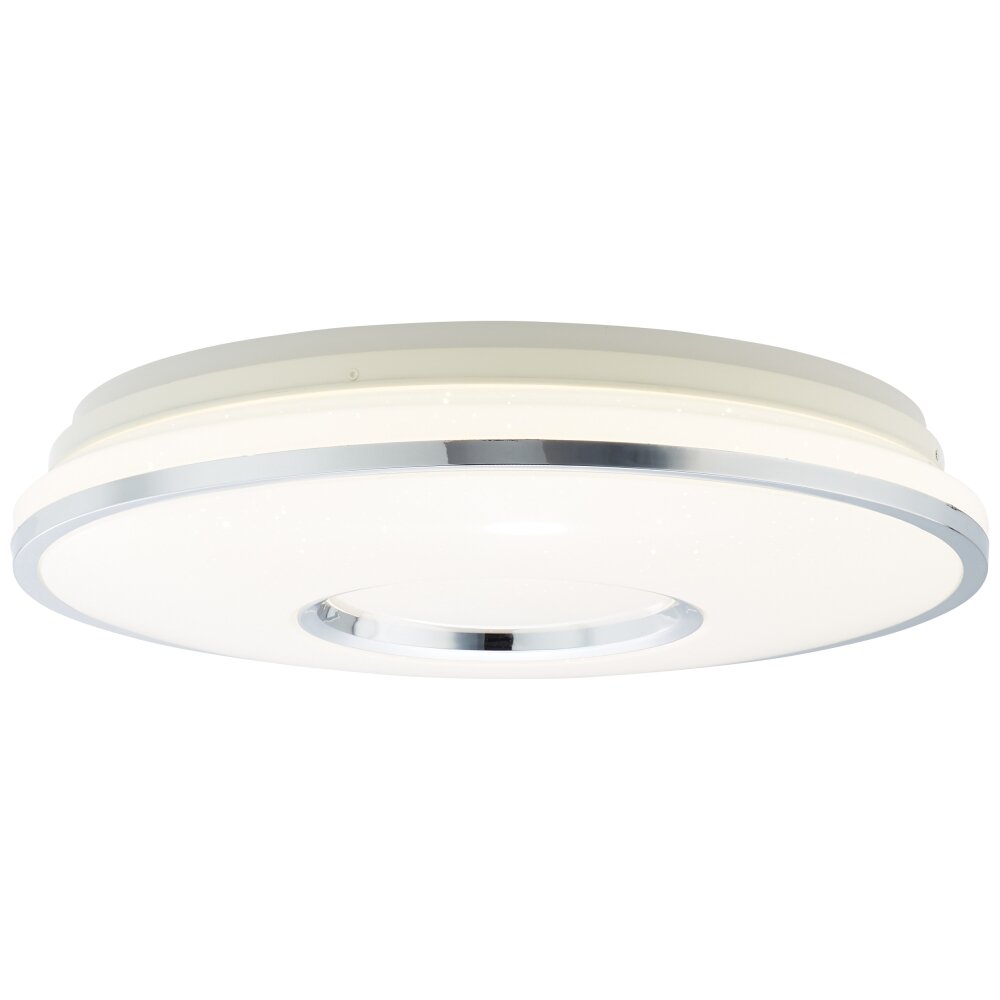 Plafonnier Brilliant Visitation LED Argenté, Blanc, 1 lumière, Télécommandes, Changeur de couleurs main product photo