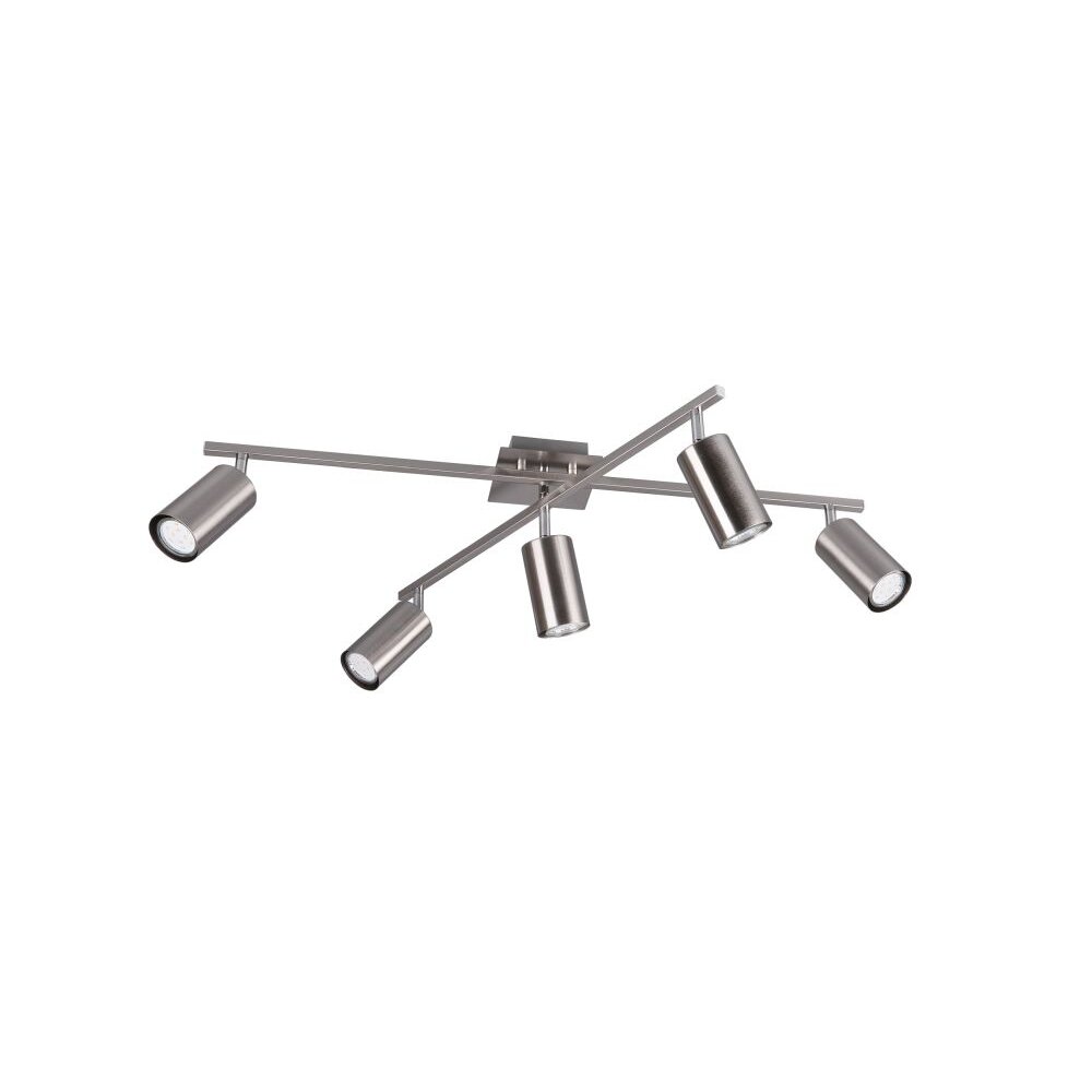 Plafonnier Trio Leuchten MARLEY Nickel mat, 5 lumières main product photo