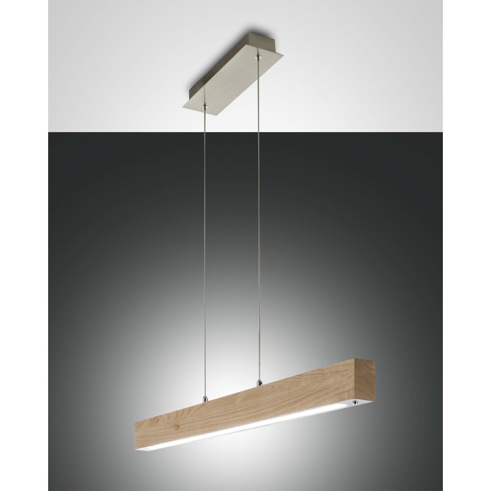 Suspension Fabas Luce Badia LED Bois clair, 1 lumière main product photo