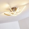 Plafonnier Aranu LED Nickel mat, 4 lumières