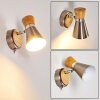 Applique murale Pulau Bois clair, Nickel mat, 1 lumière