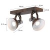 Spot Steinhauer BROOKLY LED Brun, 2 lumières