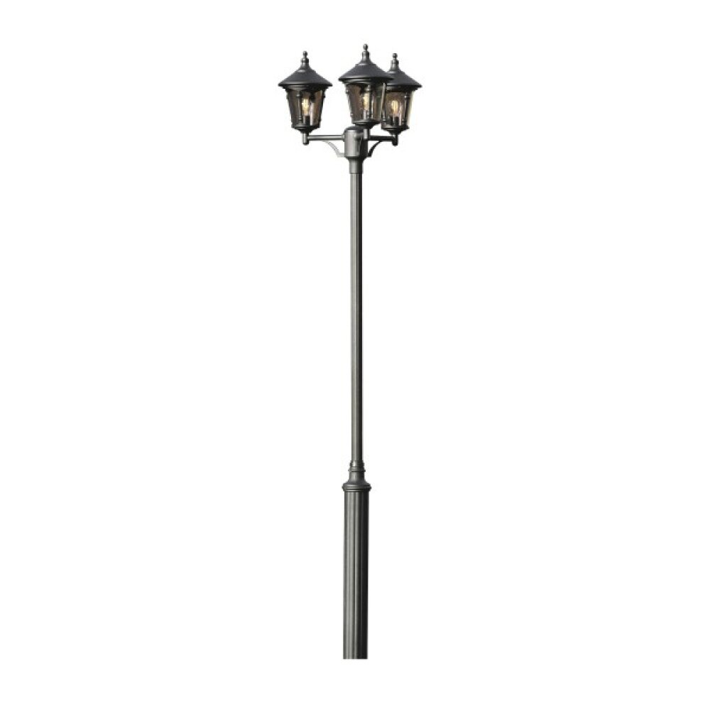 Lampadaire extérieur Konstsmide Virgo Noir, 3 lumières main product photo