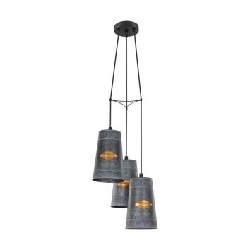 Suspension EGLO HONEYBOURNE Noir, 3 lumières