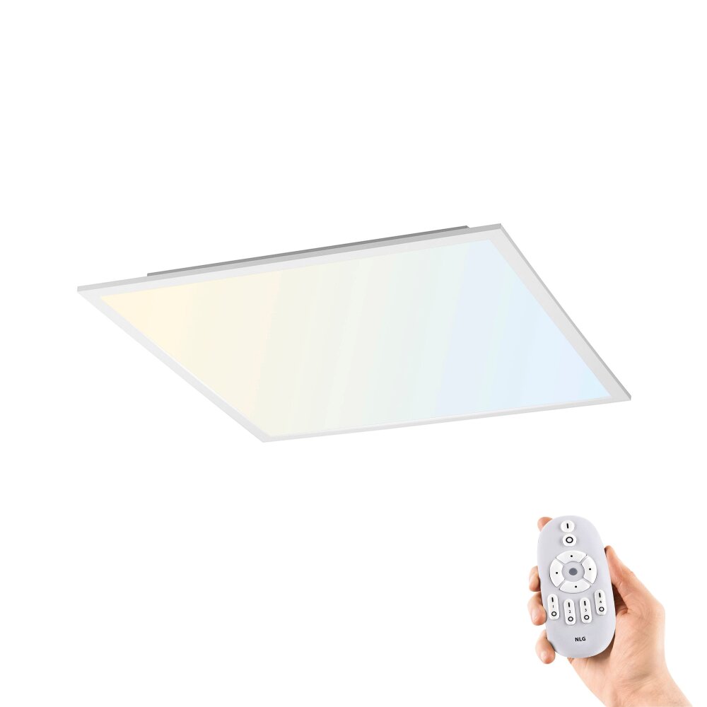 Plafonnier Leuchten-Direkt FLAT LED Blanc, 1 lumière, Télécommandes main product photo