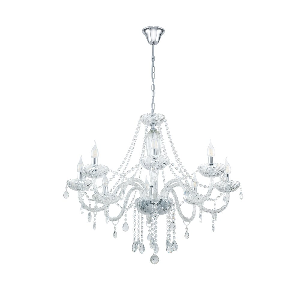 Suspension Eglo BASILANO Chrome, 8 lumières main product photo
