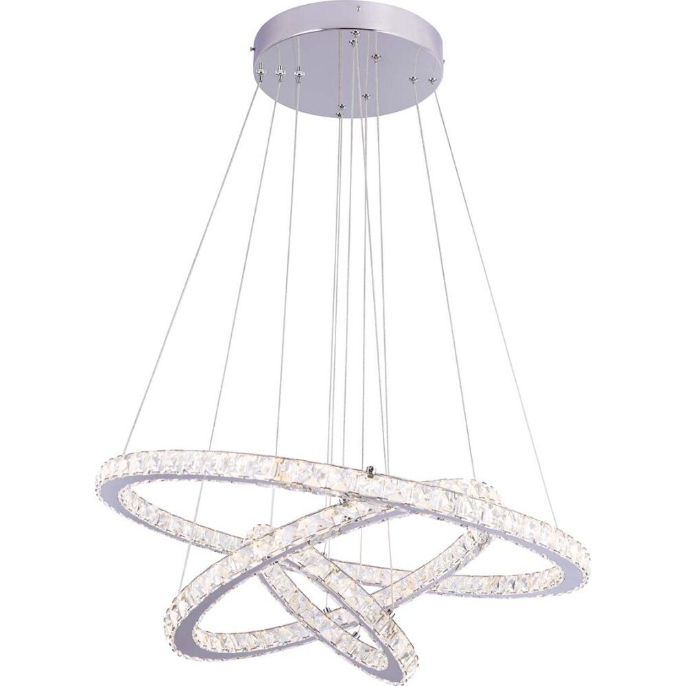 Suspension Globo MARILYN I Chrome, Aspect cristal, 1 lumière, Télécommandes main product photo