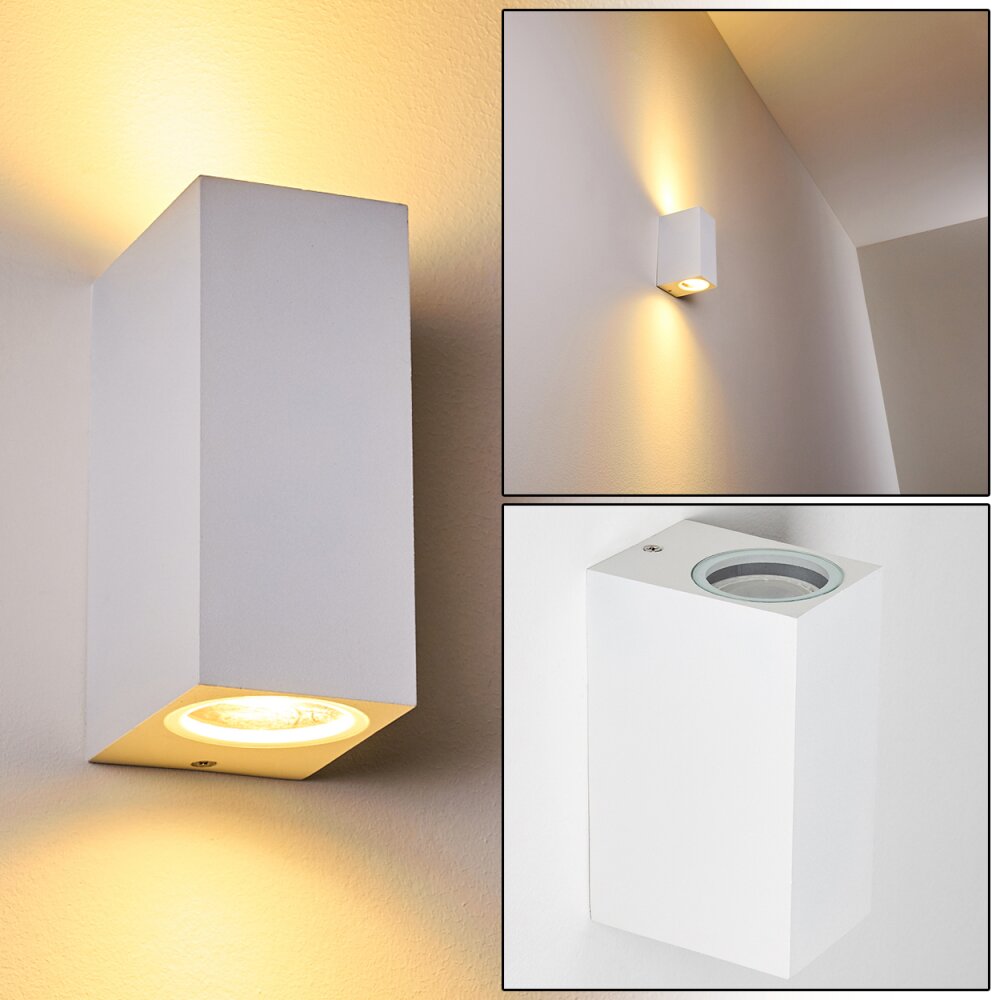 Applique murale d'extérieur Nordborg LED Blanc, 2 lumières main product photo