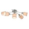 Plafonnier Globo Paco Nickel mat, 5 lumières
