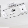 Plafonnier Vallorbe LED Chrome, 3 lumières Plafonnier Vallorbe LED Chrome, 3 lumières