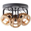Spot de plafond Brilliant Matrix Wood Brun, Noir, 3 lumières