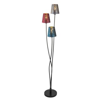 Lampadaire Globo TICON Noir, 3 lumières