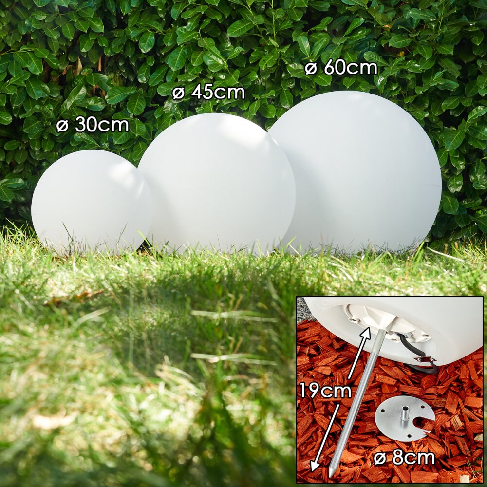 Set de boules lumineuses Arslev Blanc, 3 lumières main product photo