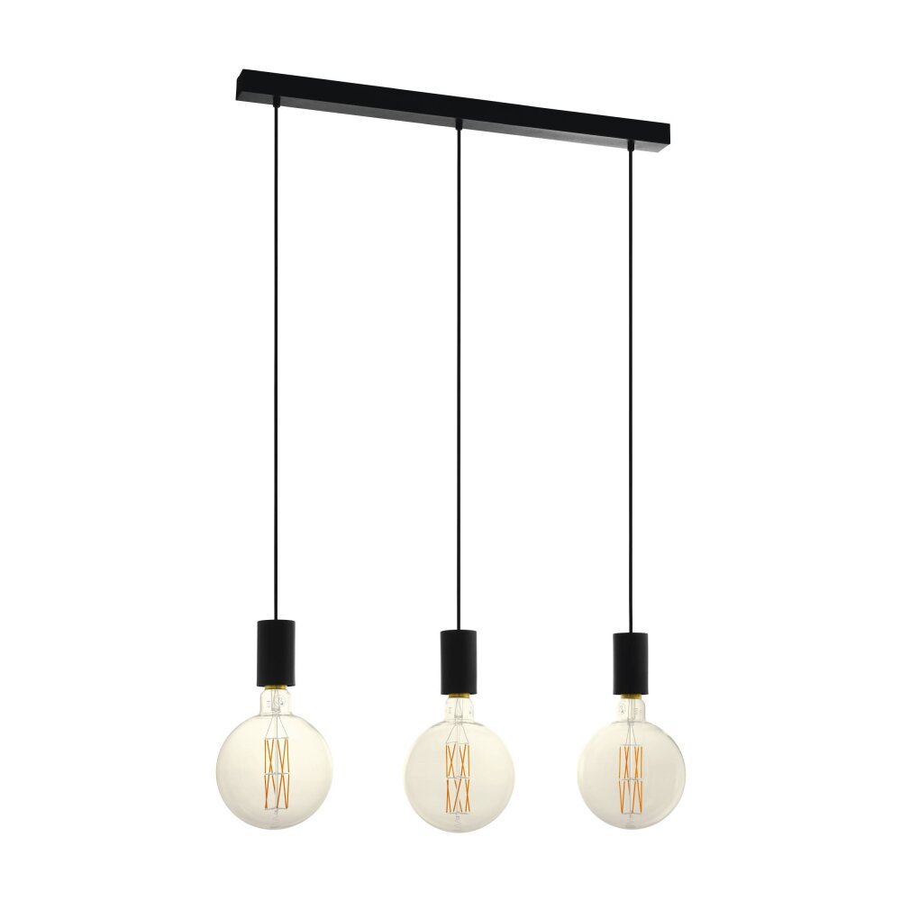 Suspension Eglo POZUETA Noir, 3 lumières main product photo