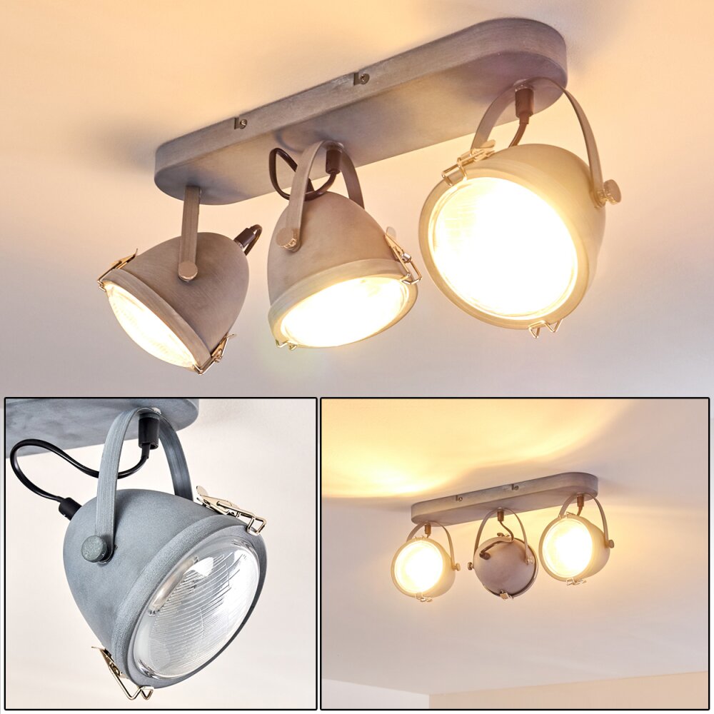 Plafonnier Butikon Gris, 3 lumières main product photo