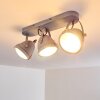 Plafonnier Butikon Gris, 3 lumières