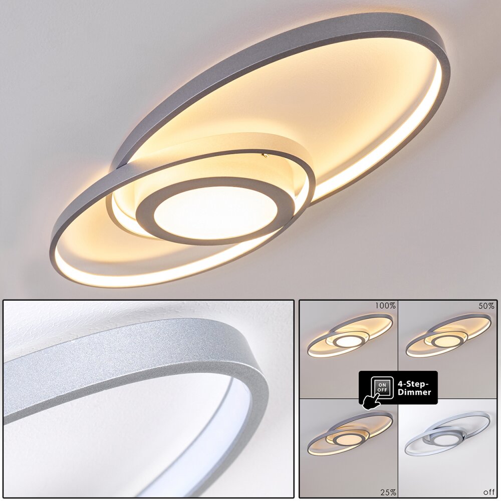 Plafonnier Chunky LED Argenté, 1 lumière main product photo