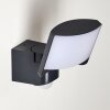 Applique murale d'extérieur Larvik LED Anthracite, 1 lumière, Détecteur de mouvement
