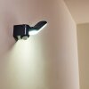 Applique murale d'extérieur Larvik LED Anthracite, 1 lumière, Détecteur de mouvement