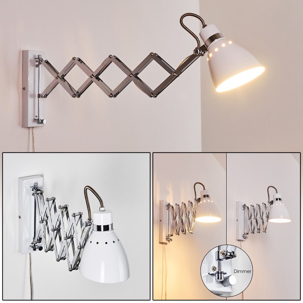 Applique murale Stranderott Chrome, Blanc, 1 lumière main product photo
