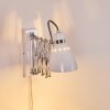 Applique murale Stranderott Chrome, Blanc, 1 lumière