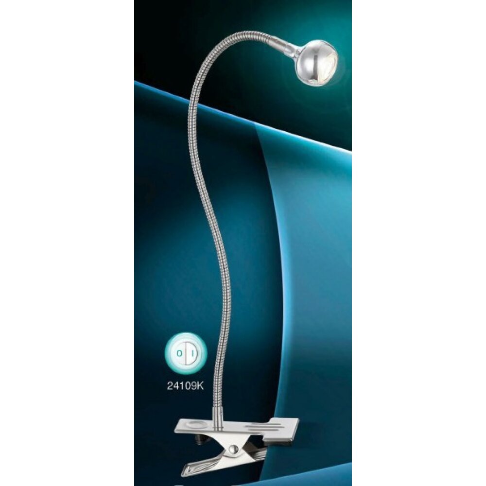 Lampe à pince Globo SERPENT LED Nickel mat, 1 lumière main product photo