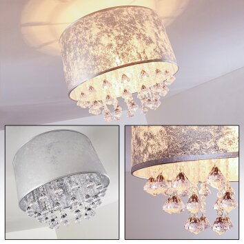 Plafonnier Pirinoa Argenté, 1 lumière Plafonnier Pirinoa Argenté, 1 lumière