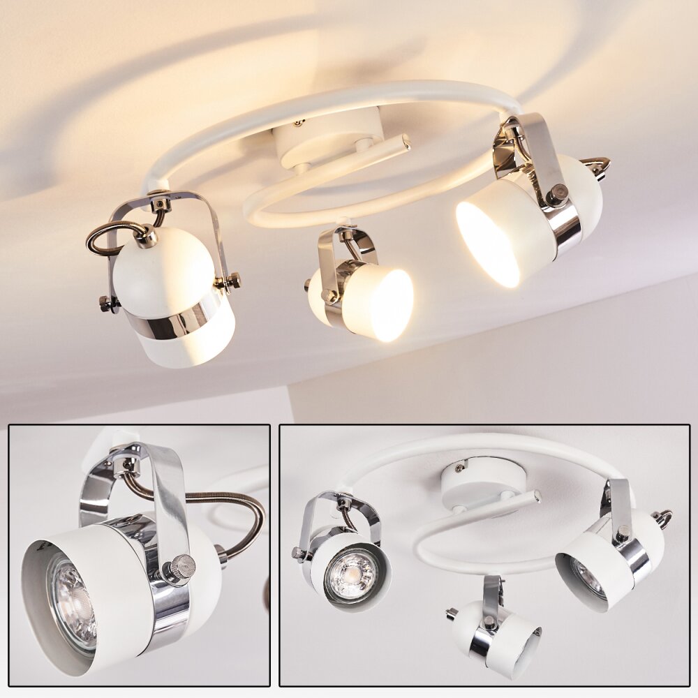 Plafonnier Callac Blanc, 3 lumières main product photo