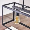 Suspension Moatize Noir, 3 lumières