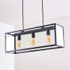 Suspension Moatize Noir, 3 lumières