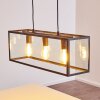Suspension Moatize Noir, 3 lumières