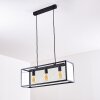 Suspension Moatize Noir, 3 lumières