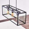 Suspension Moatize Noir, 3 lumières