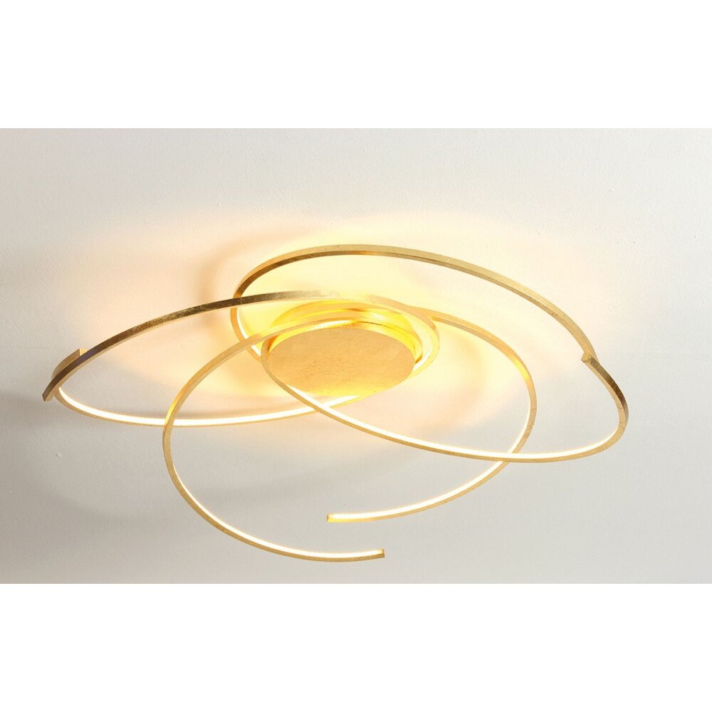 Plafonnier Escale SPACE LED Or, 1 lumière main product photo