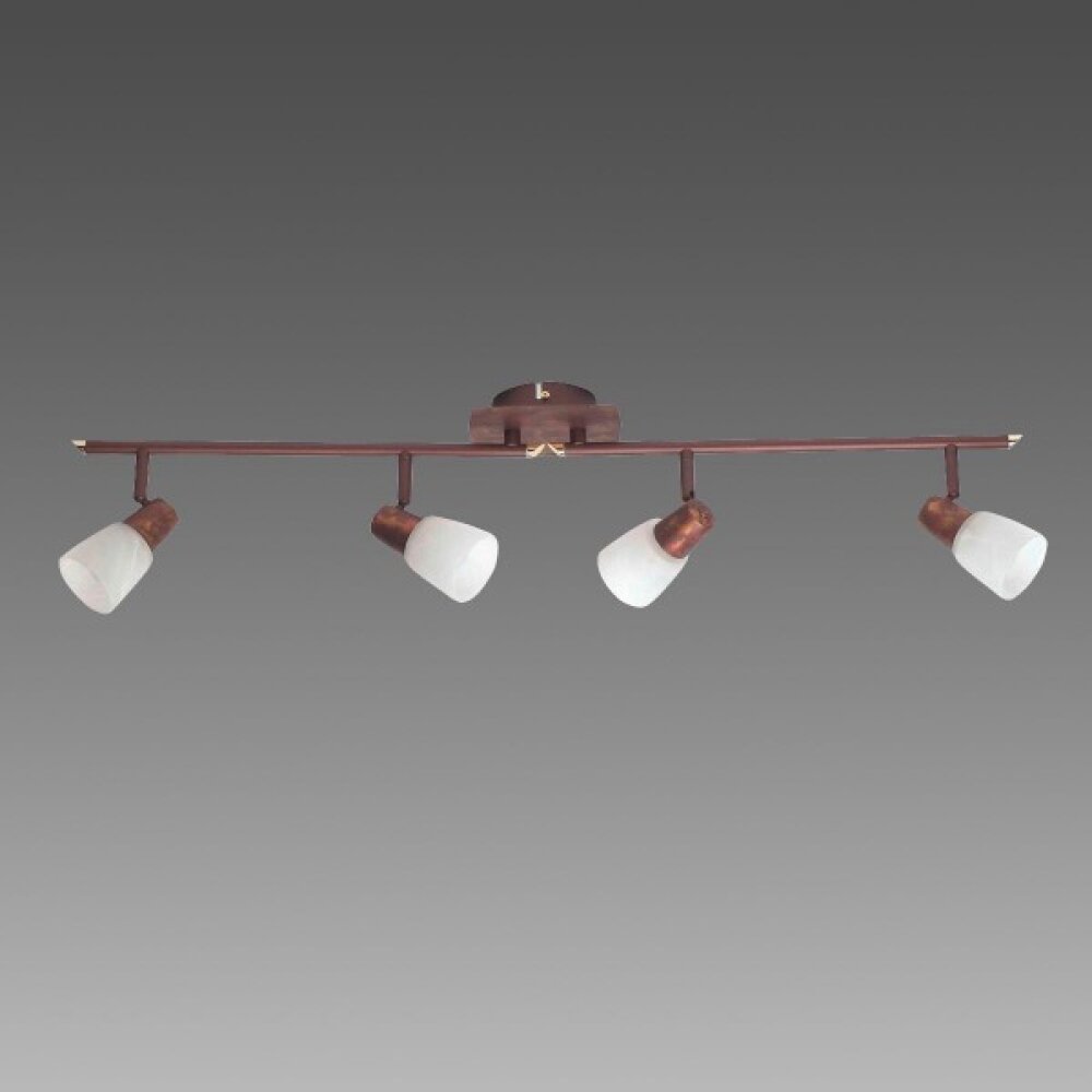 Barre de spots Brilliant Milos Cuivre, 4 lumières main product photo