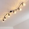 Plafonnier Bois Noir, 6 lumières