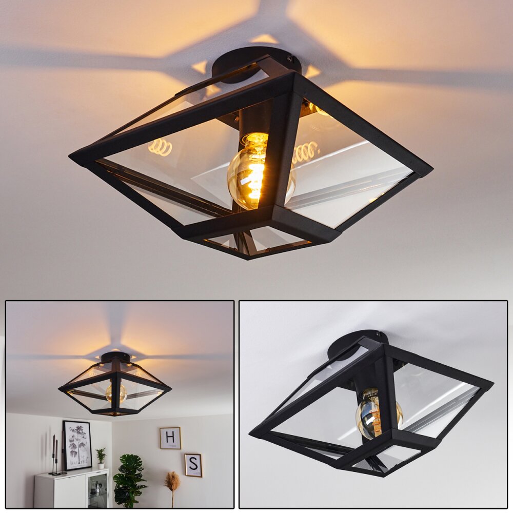 Plafonnier Moraira Noir, 1 lumière main product photo