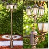 Réverbère Hongkong Frost Brun doré, 3 lumières