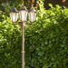 Réverbère Hongkong Frost Brun doré, 3 lumières