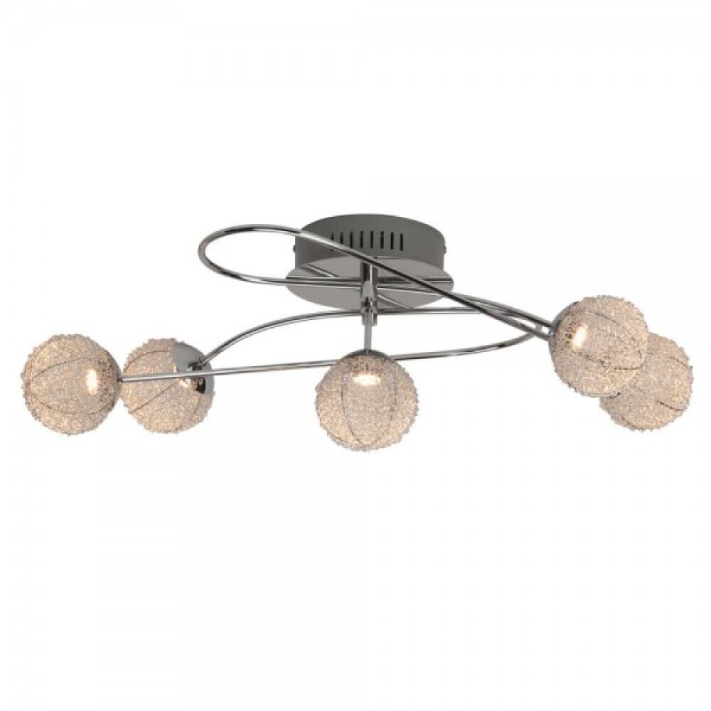 Plafonnier Brilliant Leuchten Dajana LED Chrome, 5 lumières main product photo