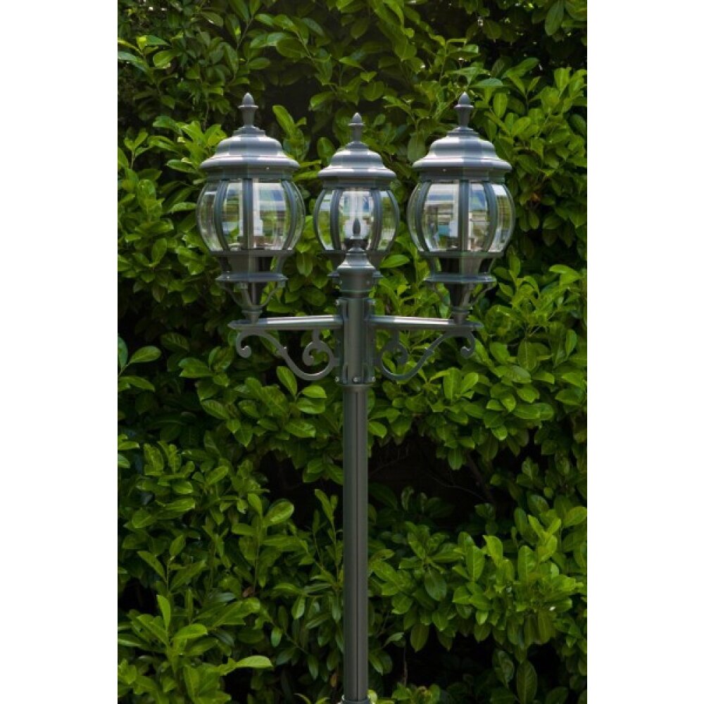 Réverbère Massive myGarden DUBROVNIK Vert, Noir, Transparent, 3 lumières main product photo