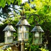 Réverbère Tolep Noir doré, 3 lumières