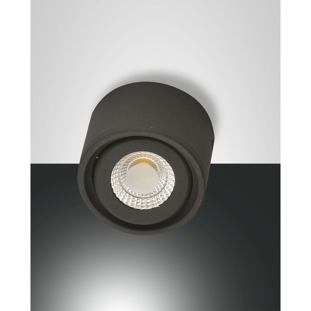 Plafonnier Fabas Luce Anzio LED Anthracite, 1 lumière main product photo