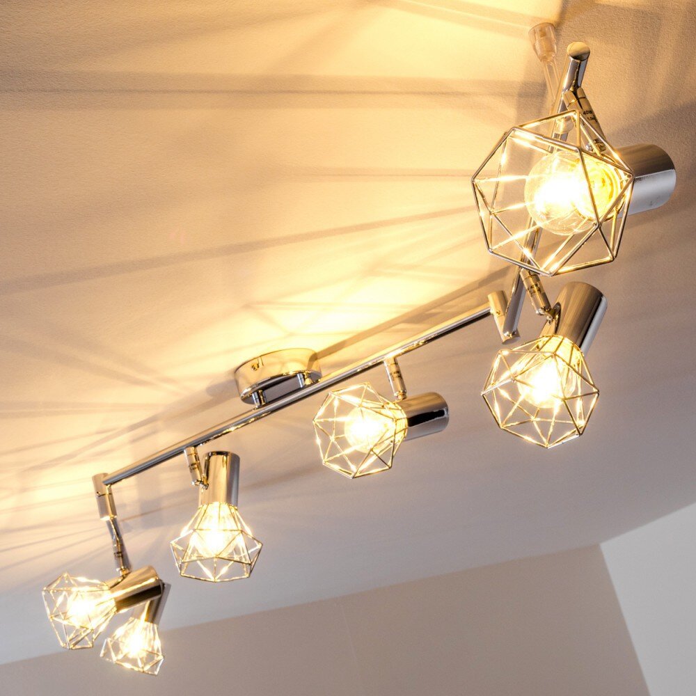 Spot de plafond Annai Chrome, 6 lumières main product photo