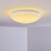 Plafonnier Brighton LED Blanc, 1 lumière, Télécommandes, Changeur de couleurs