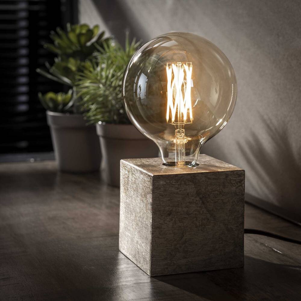 Lampe à poser OMMEN Nickel mat, 1 lumière main product photo