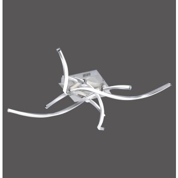 Plafonnier Paul Neuhaus Wellington LED Aluminium, 4 lumières