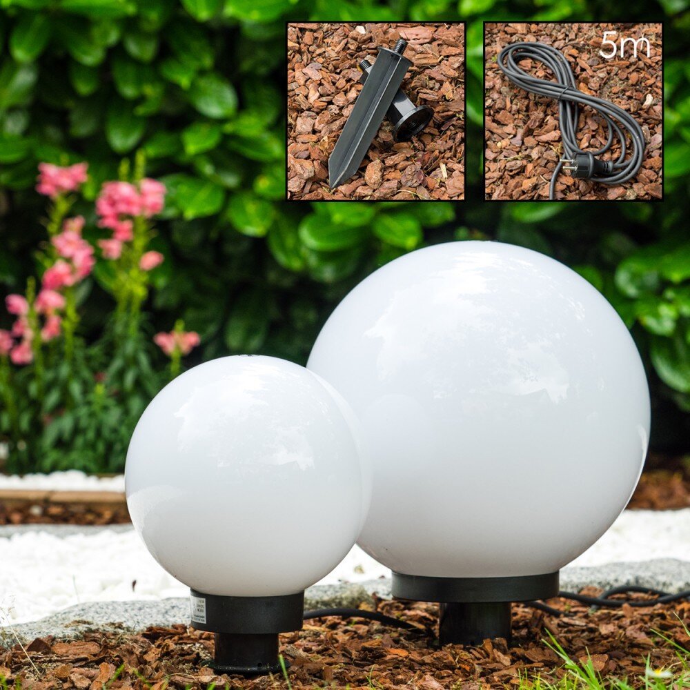 Set de boules lumineuses Miau Blanc, 2 lumières main product photo