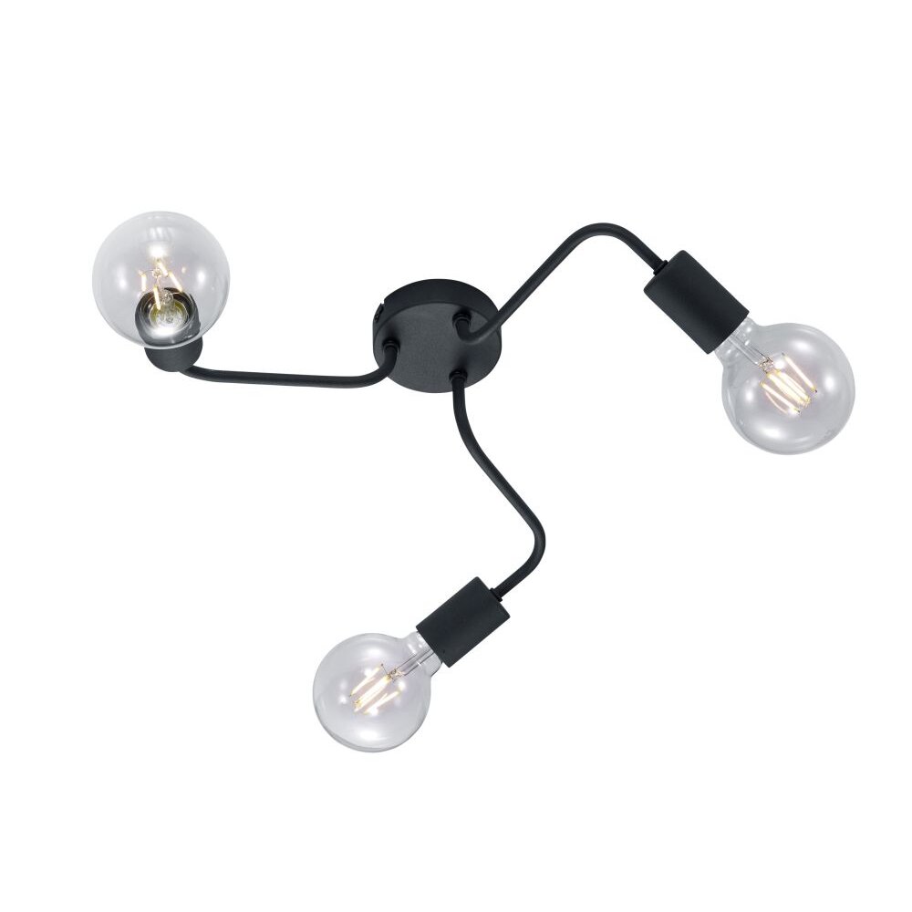 Plafonnier Trio Leuchten DIALLO Noir, 3 lumières main product photo