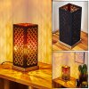 Lampe de table Meldal Nickel mat, Noir, 1 lumière